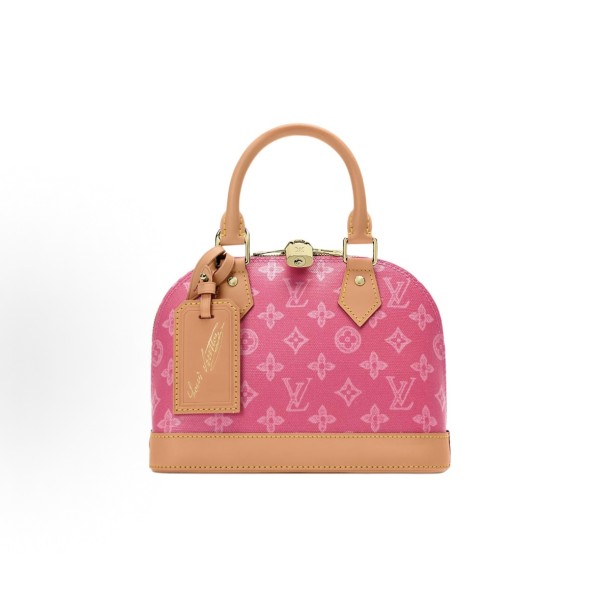LOUIS VUITTON Alma BB Monogram Full Print shell bag Shoulder Bag small pink