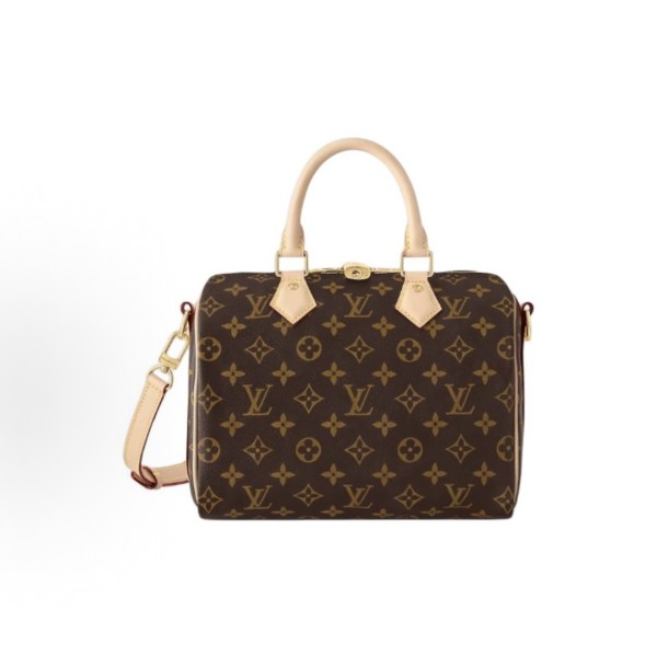 LOUIS VUITTON Speedy 25 Monogram Full-print Pillow bag single-shoulder handbag, brown