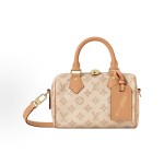 LOUIS VUITTON Speedy Bandouliere 20 Brand logo pendant single-shoulder crossbody handbag, brown