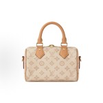 LOUIS VUITTON Speedy Bandouliere 20 Brand logo pendant single-shoulder crossbody handbag, brown