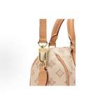 LOUIS VUITTON Speedy Bandouliere 20 Brand logo pendant single-shoulder crossbody handbag, brown