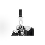 LOUIS VUITTON SIDE TRUNK EAST WEST Silver metal accessory handbag, medium size, black