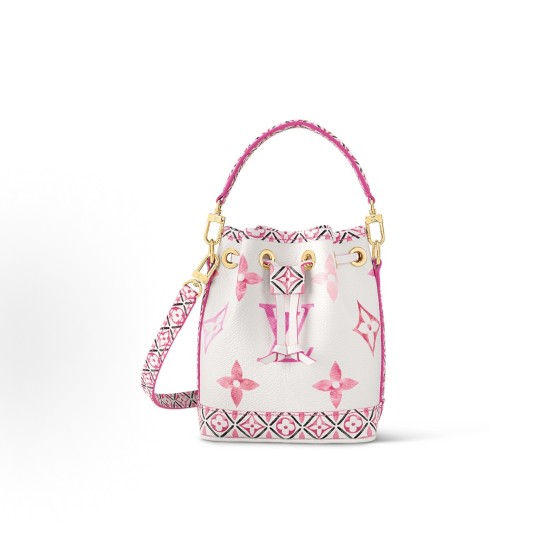LOUIS VUITTON NOE Nano Summer Limited Edition Watercolor Bucket Bag, single-shoulder crossbody bag, Super small size