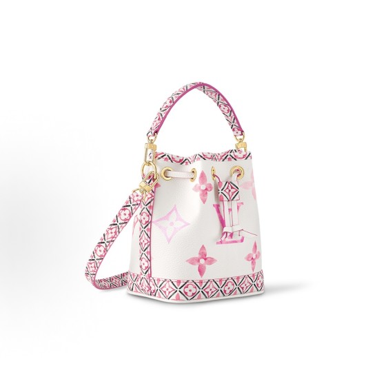 LOUIS VUITTON NOE Nano Summer Limited Edition Watercolor Bucket Bag, single-shoulder crossbody bag, Super small size
