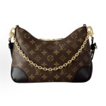 LOUIS VUITTON BOULOGNE classic monogram detachable shoulder strap chain bag, horn bag, crossbody bag, single-shoulder bag, black