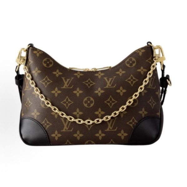 LOUIS VUITTON BOULOGNE classic monogram detachable shoulder strap chain bag, horn bag, crossbody bag, single-shoulder bag, black