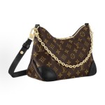 LOUIS VUITTON BOULOGNE classic monogram detachable shoulder strap chain bag, horn bag, crossbody bag, single-shoulder bag, black