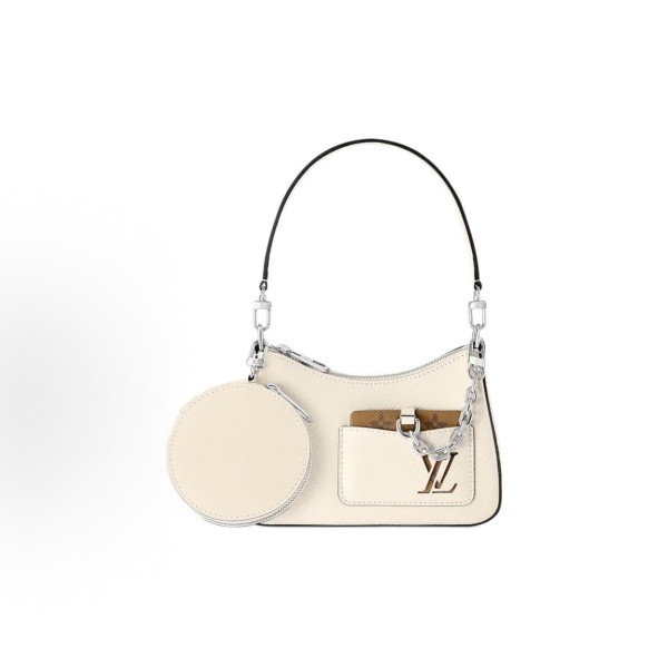 LOUIS VUITTON Cookie BB Fashion chain print underarm bag, shoulder bag, small size, black and brown