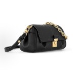 LOUIS VUITTON Favorite Classic monogram embossed chain dumpling bag, underarm bag, shoulder bag, regular women\'s style, black