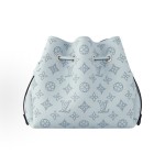 LOUIS VUITTON Bella detachable and adjustable shoulder strap drawstring openable and perforated Moonlight Goddess bucket bag, single-shoulder crossbody bag, regular blue