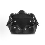 LOUIS VUITTON Bella drawstring opening and closing detachable and adjustable shoulder strap, embroidered cowhide Moonlight Goddess bucket bag, hand and shoulder crossbody bag, regular black