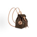 LOUIS VUITTON Montsouris letter Logo monogram printed backpack, small brown