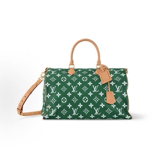 LOUIS VUITTON Speedy 50 Pillow-shaped bag, one-shoulder crossbody handbag, regular green