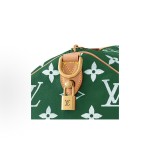 LOUIS VUITTON Speedy 50 Pillow-shaped bag, one-shoulder crossbody handbag, regular green