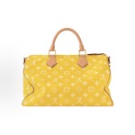 LOUIS VUITTON Speedy P9 BANDOULIERE 40 Classic monogram adjustable and detachable shoulder strap pillowcase, single-shoulder crossbody handbag, yellow