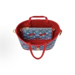 LOUIS VUITTON x Takashi Murakami NEVERFULL INSIDE OUT BB Cherry Series Monogram denim single-shoulder crossbody handbag, small, blue and red