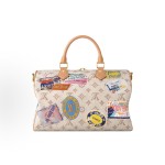 LOUIS VUITTON SPEEDY SOFT 30 Metal Detachable Shoulder Strap coated canvas single-shoulder crossbody handbag beige