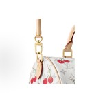 LOUIS VUITTON x Takashi Murakami SPEEDY SOFT BANDOULIERE 30 Cherry Series Monogram Cherry single-shoulder crossbody handbag in white