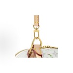 LOUIS VUITTON x Takashi Murakami Alma BB Cherry Series Monogram Cherry coated Canvas shell Bag Handbag, small size, white and beige