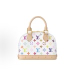 LOUIS VUITTON x Takashi Murakami Alma BB White Tricolor brand Monogram Monogram shell Bag crossbody handbag, small white