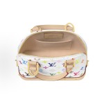 LOUIS VUITTON x Takashi Murakami Alma BB White Tricolor brand Monogram Monogram shell Bag crossbody handbag, small white