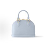 LOUIS VUITTON x Takashi Murakami Alma BB Detachable adjustable shoulder strap zipper closed single-shoulder crossbody handbag, small size, light blue