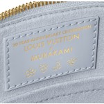 LOUIS VUITTON x Takashi Murakami Alma BB Detachable adjustable shoulder strap zipper closed single-shoulder crossbody handbag, small size, light blue