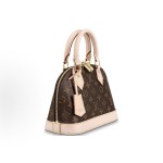 LOUIS VUITTON Alma BB Classic Monogram Full Print detachable shoulder strap shell bag, single-shoulder crossbody bag, handbag, small, brownish