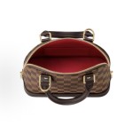 LOUIS VUITTON Alma BB Gold hardware double zipper opening Damier Ebene shell bag Canvas bag single-shoulder crossbody handbag brown