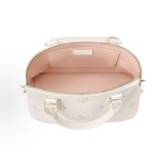 LOUIS VUITTON Alma BB two-tone design brand monogram full print single-shoulder crossbody handbag small cream with peach color