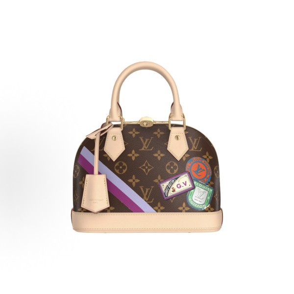 LOUIS VUITTON Alma BB Mon Monogram collection Brand logo Classic Double zipper opening and closing handbag brown