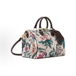 LOUIS VUITTON SPEEDY SOFT 30 Floral pattern Double zipper Closure Detachable shoulder strap Crossbody handbag in white and green