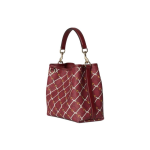 GUCCI GG Emblem GG interwoven pattern, gold hardware bucket bag, single-shoulder handbag, small size for women, red