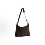 DIOR Diorly gold metal accessory single-shoulder crossbody bag, medium-sized women\'s chocolate color