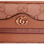 GUCCI Ophidia Double G logo zipper opening single-shoulder crossbody bag mini Women\'s pink