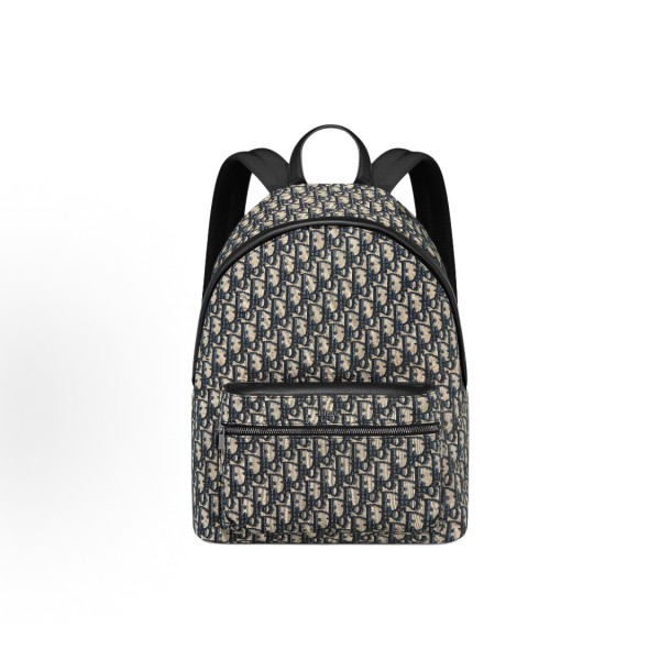DIOR Rider series classic monogram embroidered backpack for men, beige black