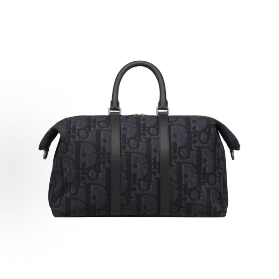 DIOR Weekender 50 detachable and adjustable shoulder strap zipper opening and closing single-shoulder crossbody handbag travel bag for men, black