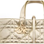 DIOR Toujours metal pendant adjustable shoulder strap Indigenous bag single-shoulder handbag medium-sized women\'s gold