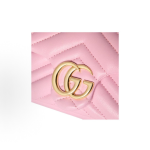 GUCCI GG Marmont gold hardware accessories single-shoulder bag mini Women\'s light pink