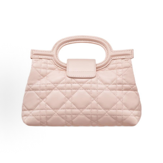 DIOR Jolie Top Handle CD clasp resin bead crossbody handbag mini for women, carmine pink