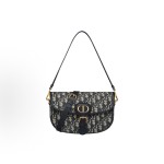 DIOR Bobby Multicarry adjustable, detachable shoulder strap, flap closure single-shoulder bag, regular women\'s blue style