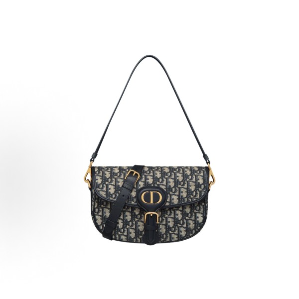 DIOR Bobby Multicarry adjustable, detachable shoulder strap, flap closure single-shoulder bag, regular women\'s blue style