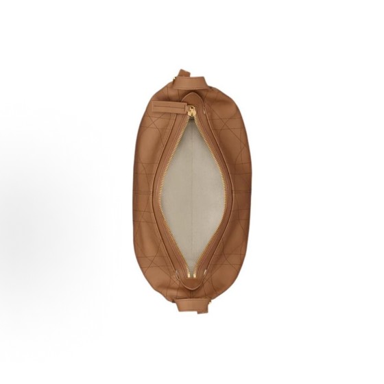 DIOR D-Journey Metal CD hook-shoulder strap bag, medium-sized women\'s camel brown