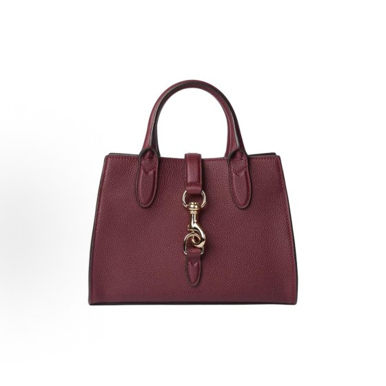 GUCCI Jackie detachable and adjustable shoulder strap hook buckle opening and closing Gucci Rosso Encora single-shoulder crossbody handbag small size women\'s red