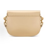DIOR Bobby solid color shoulder strap adjustable crossbody bag, single-shoulder bag, medium-sized women\'s light camel color, Morandi color