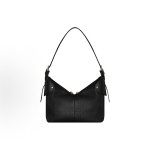 DIOR Voyage 26S Wister-patterned seam single-shoulder bag, small size for women, black