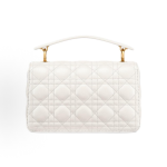 DIOR Jolie CD logo detachable and adjustable shoulder strap, wister-patterned single-shoulder crossbody handbag, small size for women, cream white