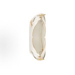 DIOR Voyage retro golden finish metal pendant single-shoulder bag, small size for women, cream white