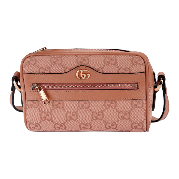 GUCCI Ophidia Double G logo zipper opening single-shoulder crossbody bag mini Women\'s pink