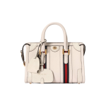 GUCCI Exquisite - Gucci Gold Logo, metal protective foot studs, travel bag, single-shoulder crossbody handbag, mini women\'s white